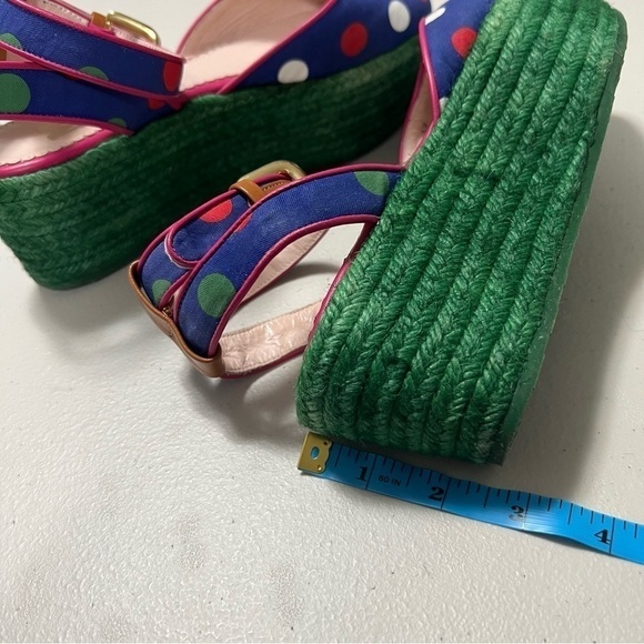 M Missoni Polka Dot Espadrilles Platform Sandals - Picture 11 of 14